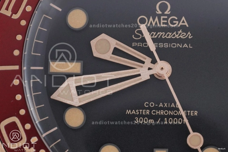 300M A8806 1:1 VSF on Diver Bracelet Gold Mesh Edition Seamaster Dial Best Rose Black 1224